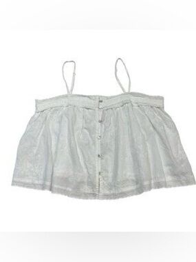 Shabby Chic White Lace Button-Up Top